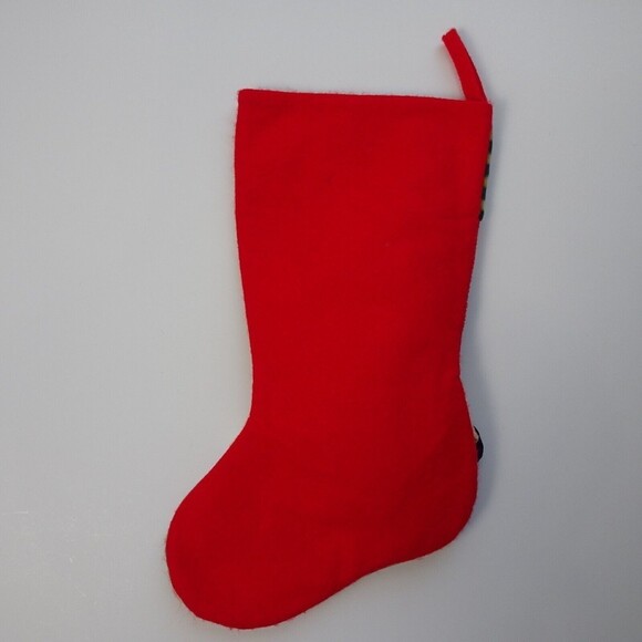 💰3/$25 Snowman 3D Christmas Stocking Holidays Decor Bell Red Green 18" - Picture 8 of 8